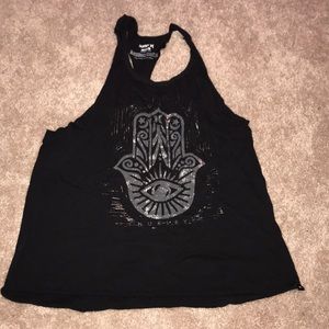 Black racerback tank